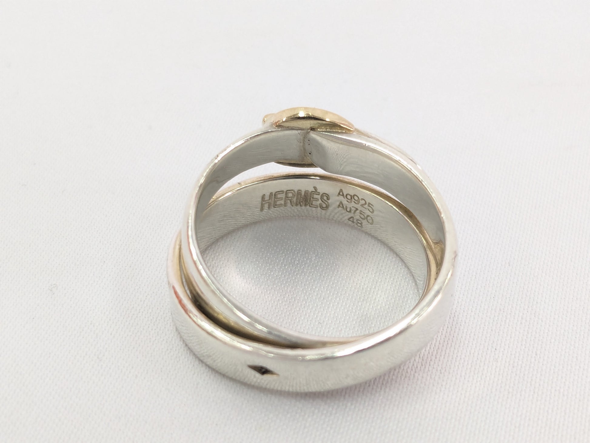 HERMES Double Belt 750/925 Ring 5.38g Ring