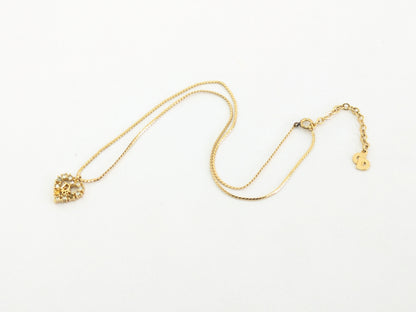 Dior Rhinestone Heart Necklace