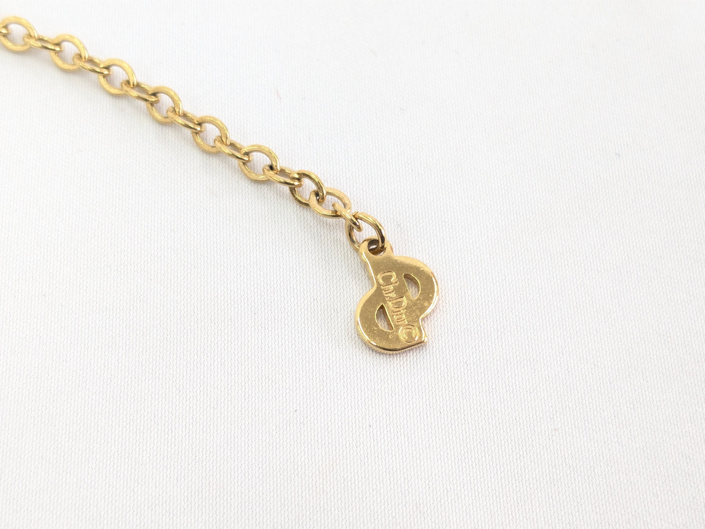 Dior Rhinestone Heart Necklace