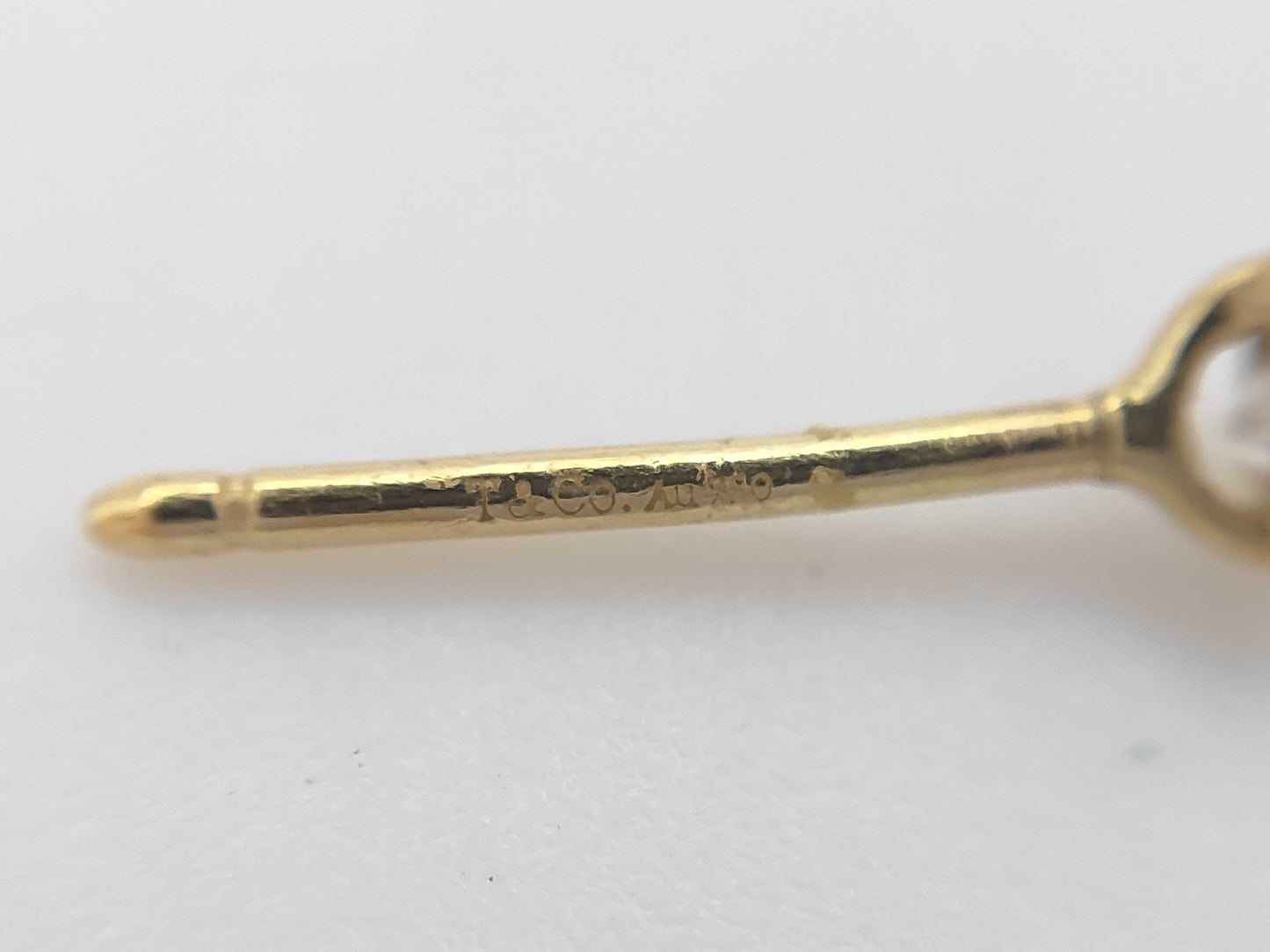 Tiffany&Co. By-the-Yard Diamond AU750 1.0g Earrings 