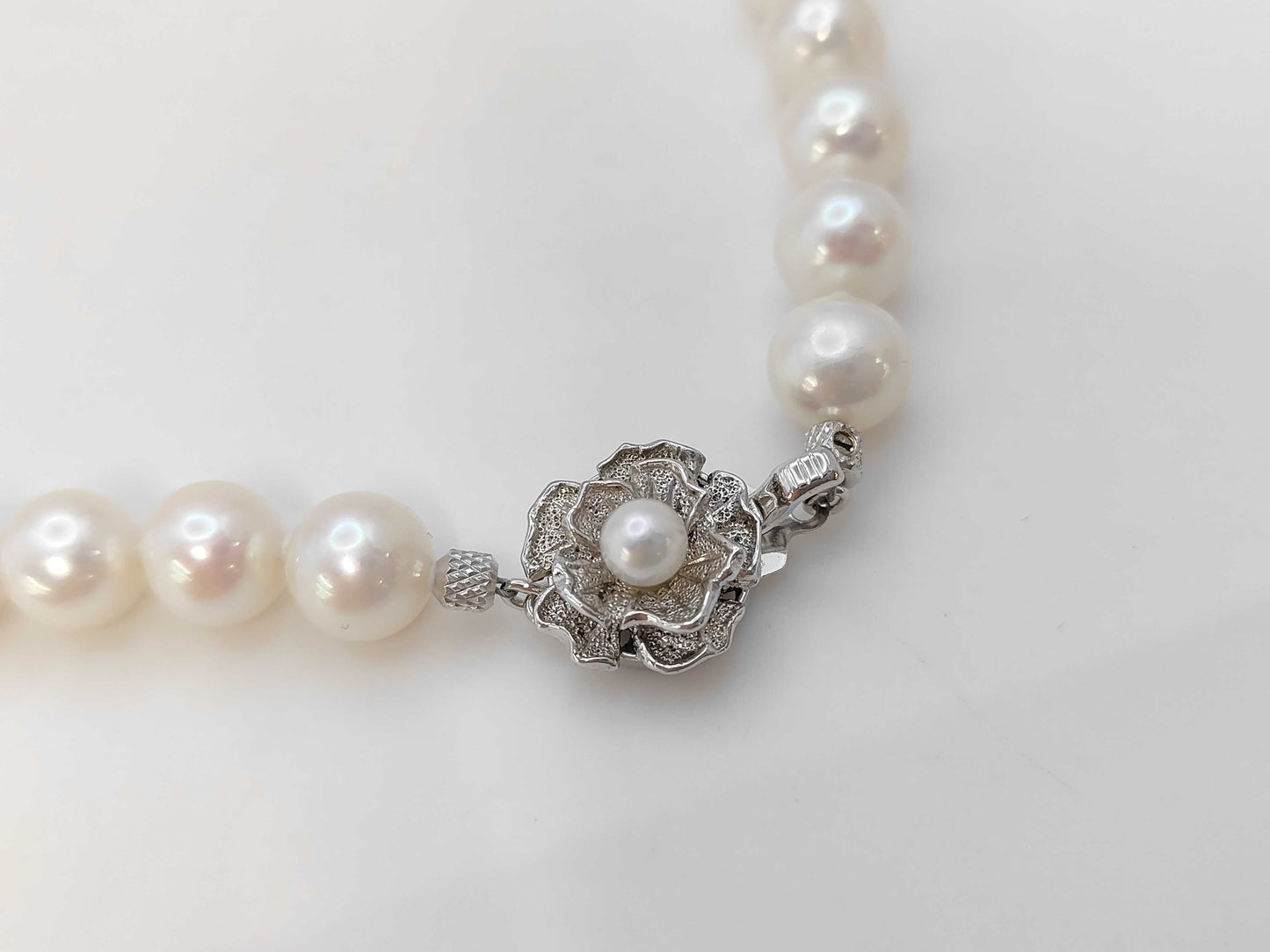 Pearl Diameter Approx. 8.0-9.4mm SV 51.3g Necklace 