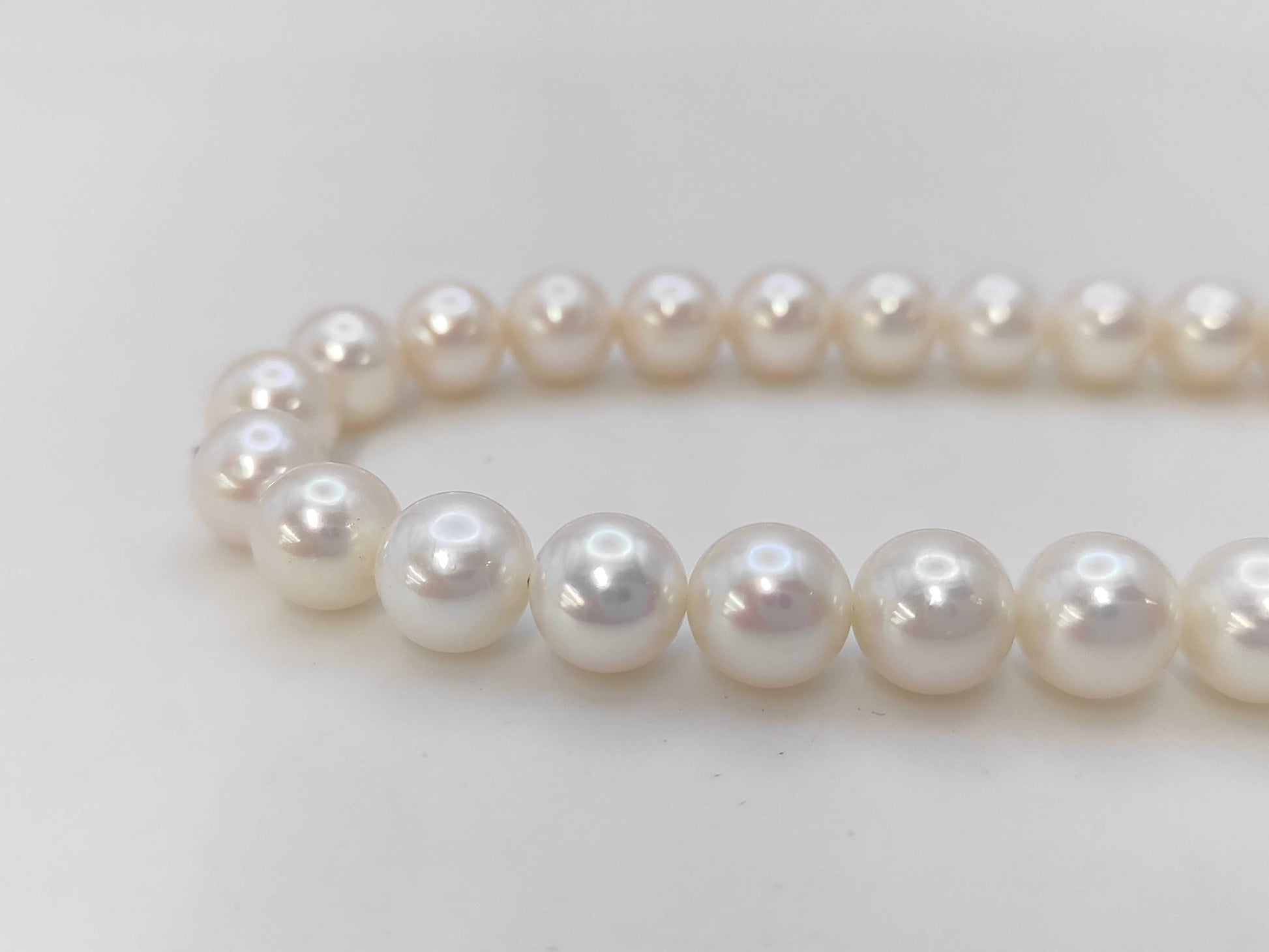 Pearl Diameter Approx. 8.0-9.4mm SV 51.3g Necklace 