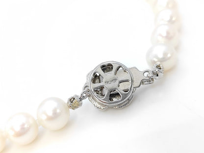 Pearl Diameter Approx. 8.0-9.4mm SV 51.3g Necklace 