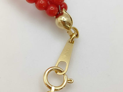 Colored stone diameter approx. 3.5mm K18/METAL 33.2g necklace 