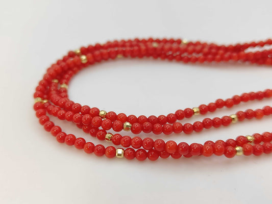 Colored stone diameter approx. 3.5mm K18/METAL 33.2g necklace 