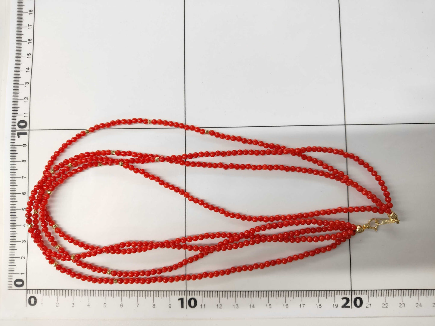 Colored stone diameter approx. 3.5mm K18/METAL 33.2g necklace 