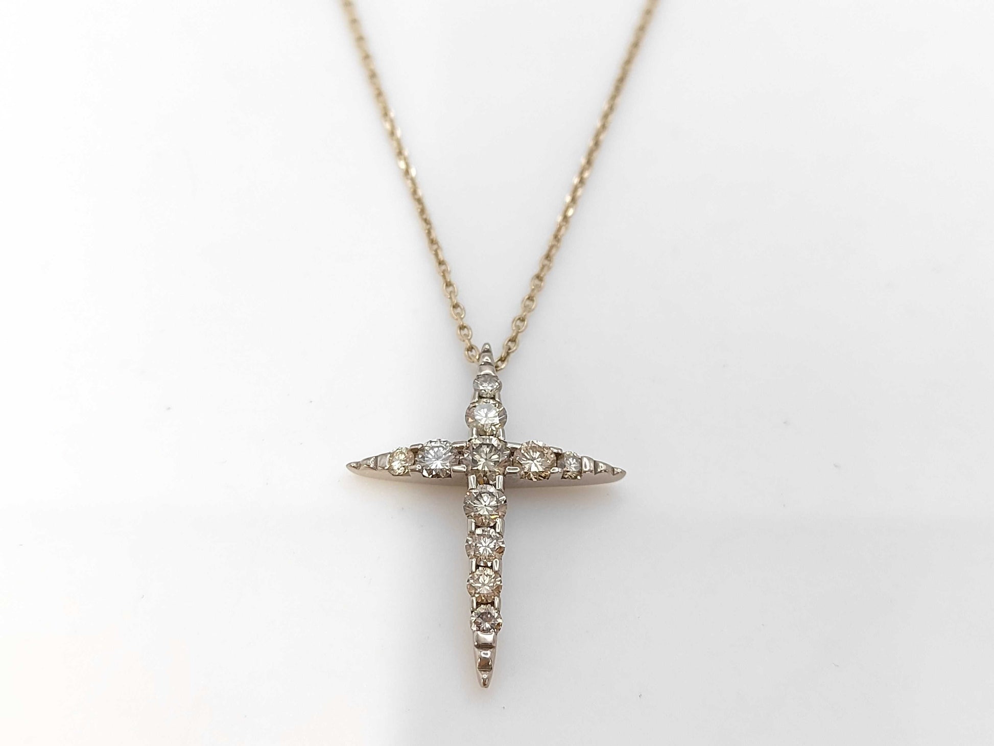 Kashikey Naked Cross BD0.70ct K18 4.5g Necklace 