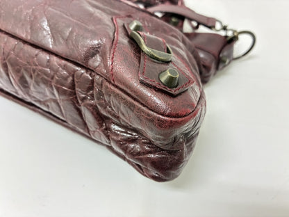 BALENCIAGA The First Leather/Purple Tobag