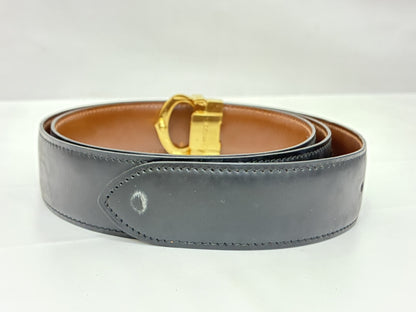 Cartier Belt Leather/Black GP Waist Approx. 78-88cm Belt
