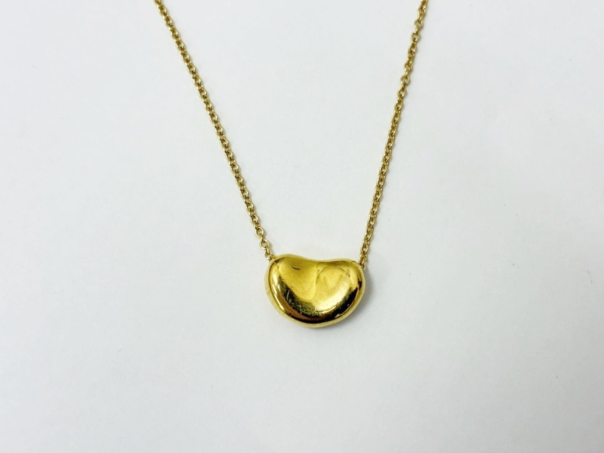 Tiffany&Co. Bean YG 750 4.6g Necklace 