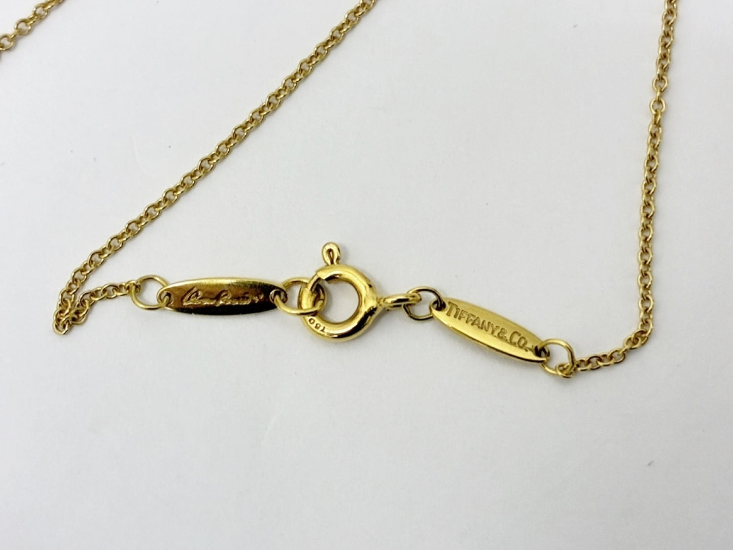 Tiffany&Co. Bean YG 750 4.6g Necklace 