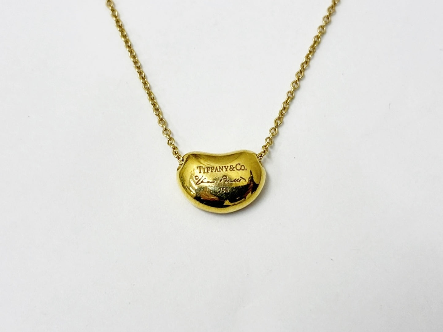 Tiffany&Co. Bean YG 750 4.6g Necklace 