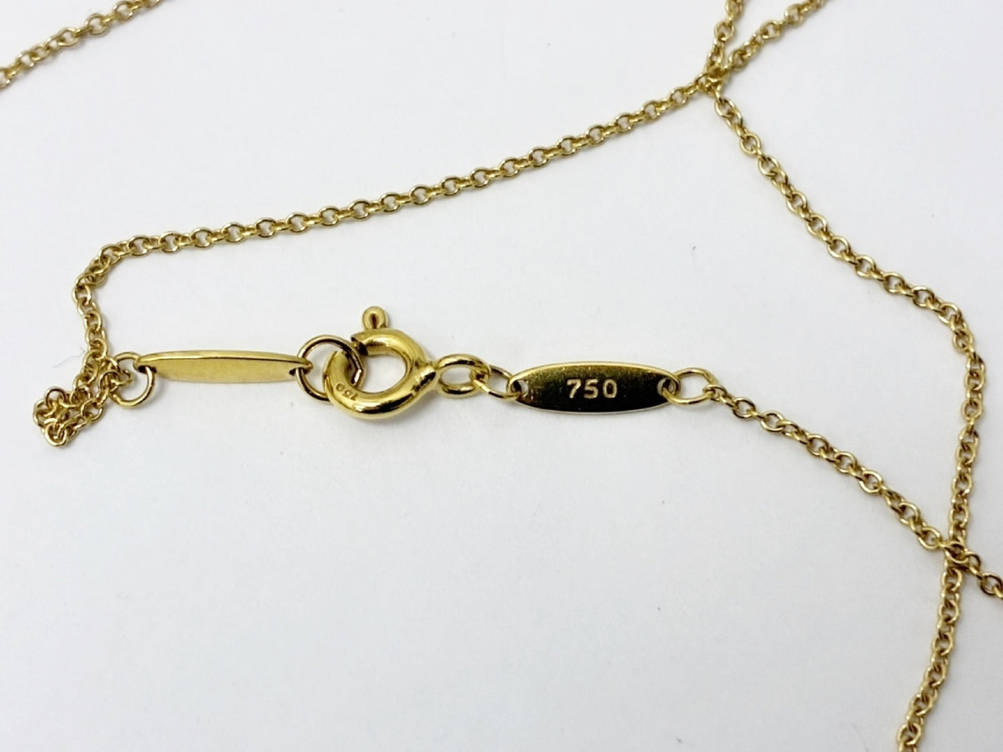 Tiffany&Co. Bean YG 750 4.6g Necklace 