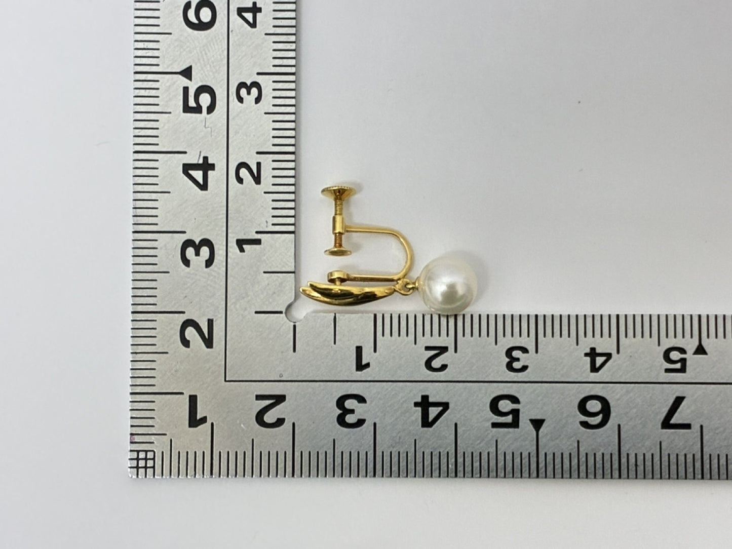 MIKIMOTO Pearl Diameter Approx. 7.3mm*2 K18 3.4g Earrings 