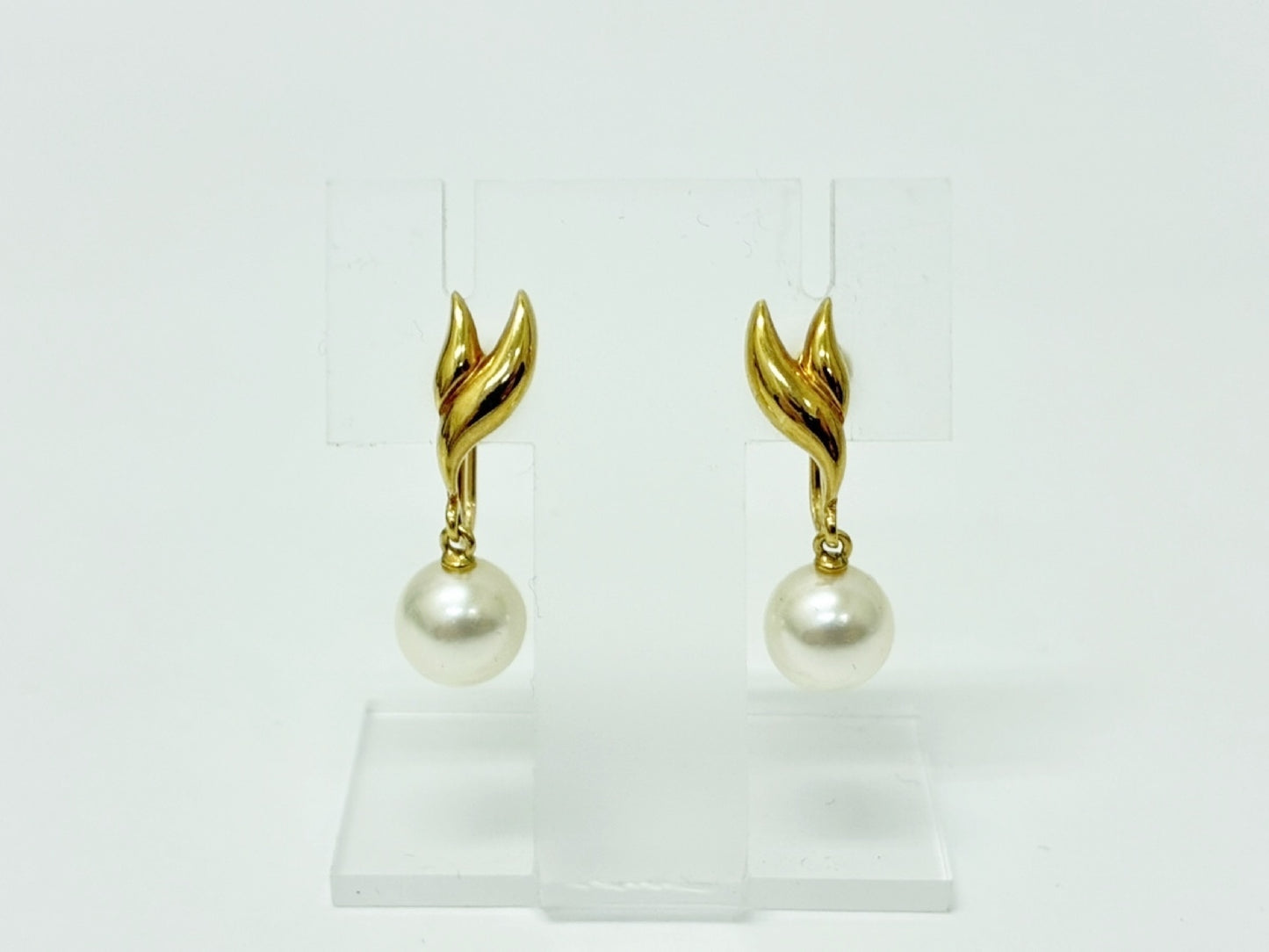 MIKIMOTO Pearl Diameter Approx. 7.3mm*2 K18 3.4g Earrings 