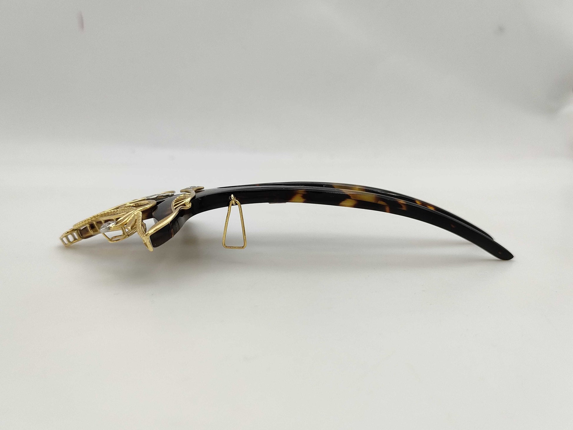 Kazuo Ogawa Kanzashi Tortoiseshell D0.24ct K18/Pt900 18.6g Hair Accessory 