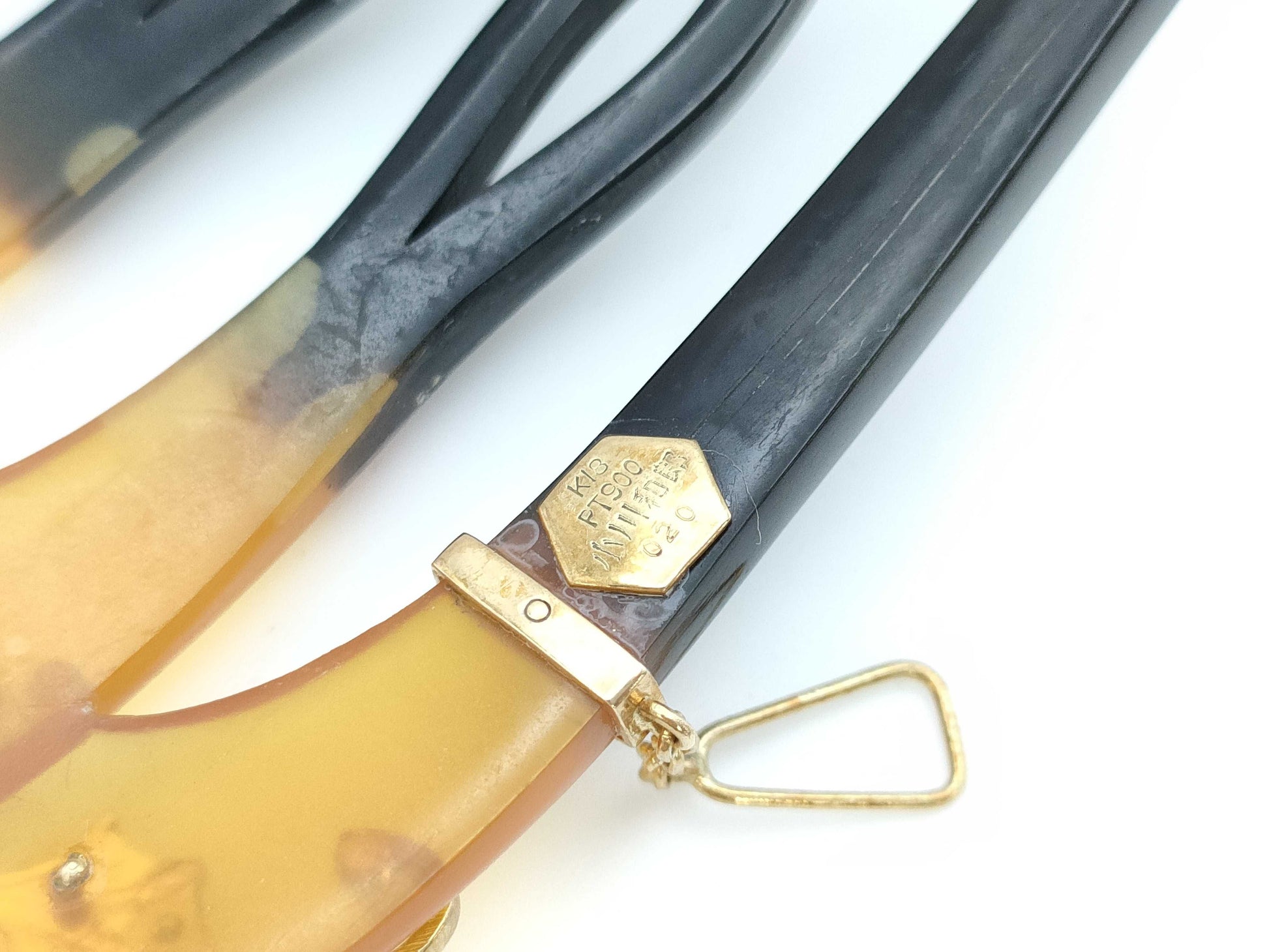 Kazuo Ogawa Tortoiseshell Hairpin with Pearl, Diameter 3.8-4.2mm, D0.20ct, K18/Pt900, 23.0g, Hair Accessory 