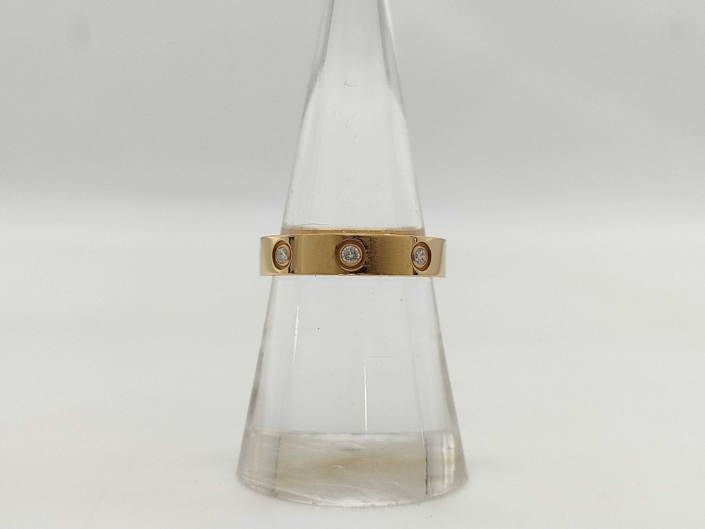 Cartier Mini Love #52 Full Diamond PG Au750 4.3g Ring 