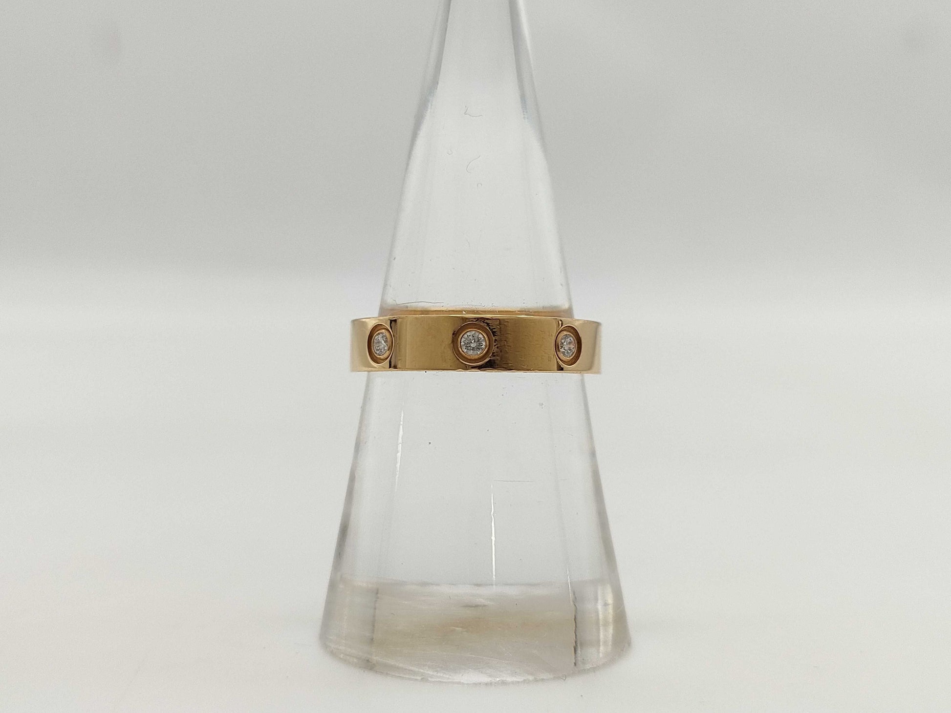 Cartier Mini Love #52 Full Diamond PG Au750 4.3g Ring 