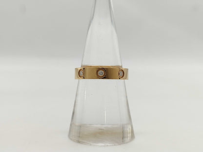 Cartier Mini Love #52 Full Diamond PG Au750 4.3g Ring 