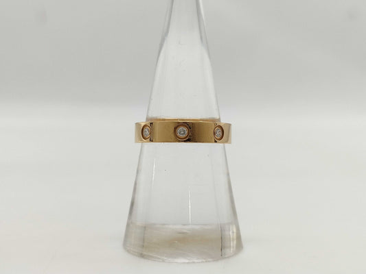 Cartier Mini Love #52 Full Diamond PG Au750 4.3g Ring 