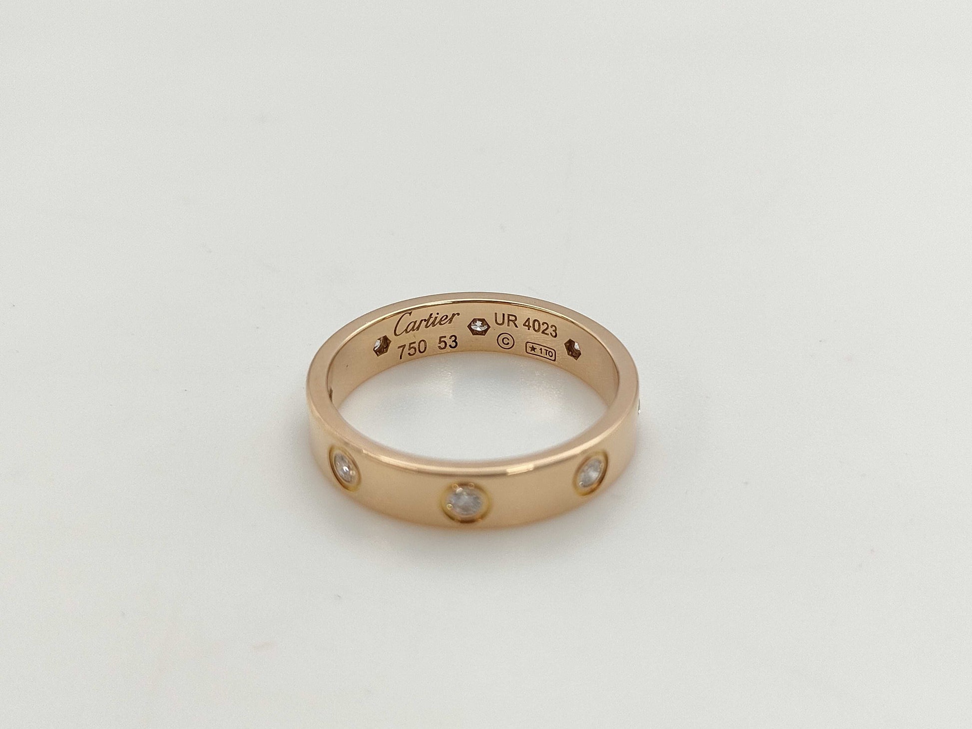 Cartier Mini Love #53 Full Diamond PG 750 4.1g Ring 