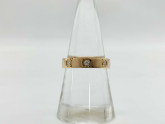 Cartier Mini Love #53 Full Diamond PG 750 4.1g Ring 