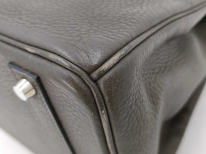 HERMES Birkin 40 Tryon Veil Silver Fittings □F Tote Bag