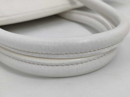 HERMES Birkin 35 Trion Clemence White Silver Fittings □J Tote Bag