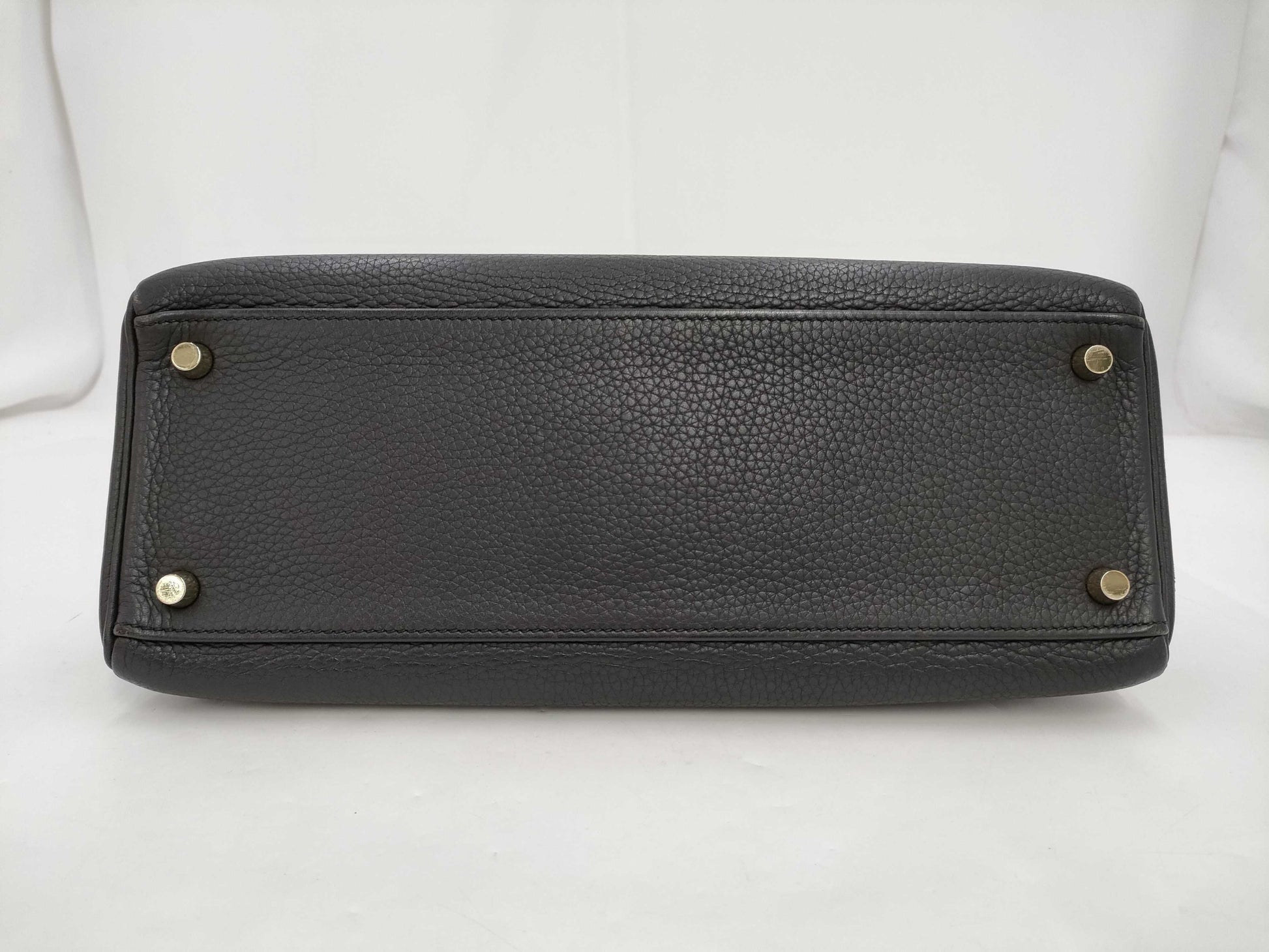 HERMES Kelly 32 Inseam Trion Black Gold Fittings □J Handbag