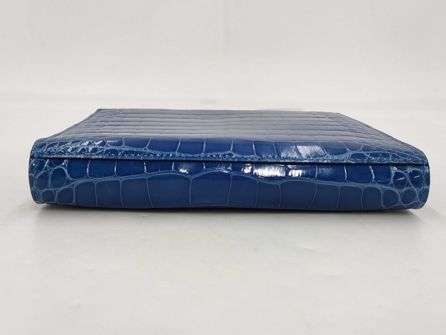 HERMES Click 16 Alligator Blue Jelly Silver Fittings D Engraved Shoulder Bag