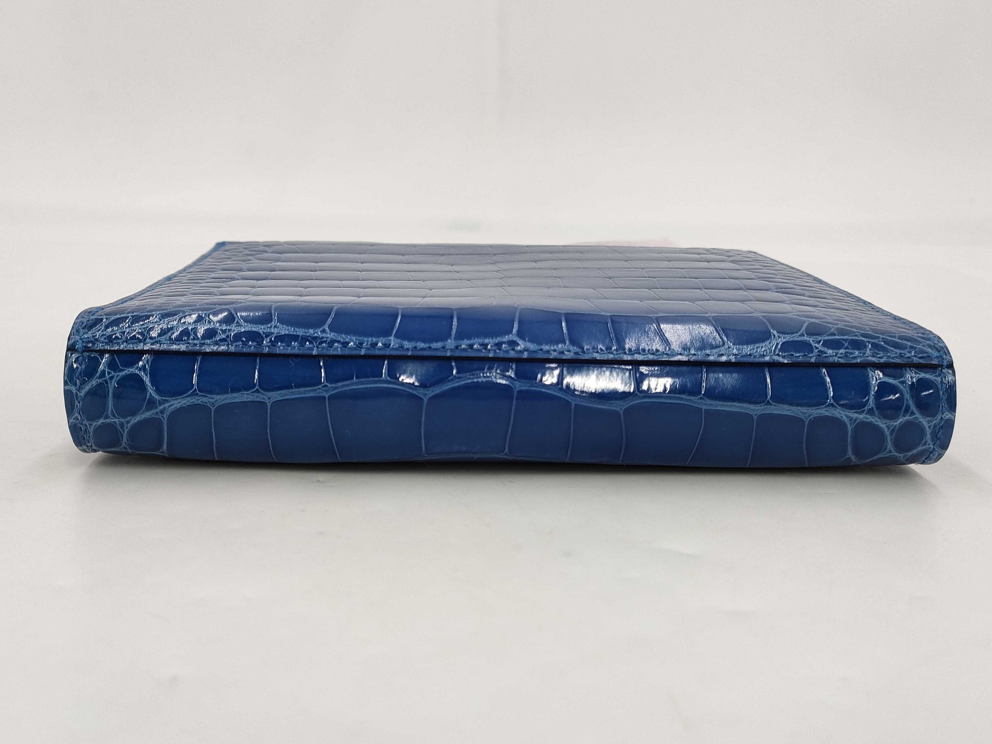 HERMES Click 16 Alligator Blue Jelly Silver Fittings D Engraved Shoulder Bag