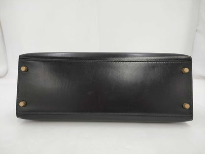 HERMES Hermes Kelly 32 Serie Black Gold Hardware 〇X Handbag
