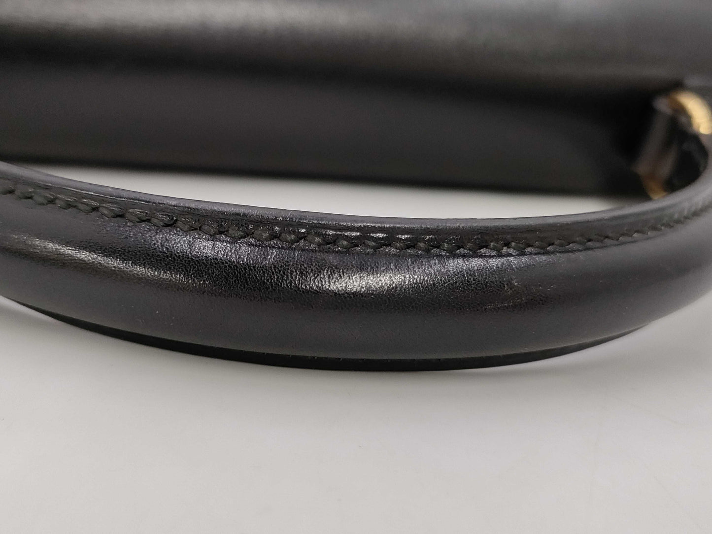 HERMES Hermes Kelly 32 Serie Black Gold Hardware 〇X Handbag