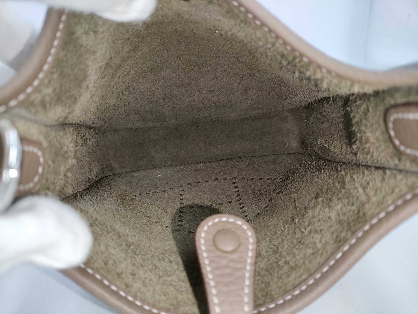 HERMES Evelyn TPM Etoup Silver Fittings K-Engraved Shoulder Bag