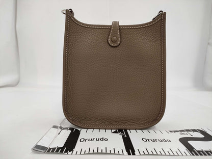 HERMES Evelyn TPM Etoup Silver Fittings K-Engraved Shoulder Bag
