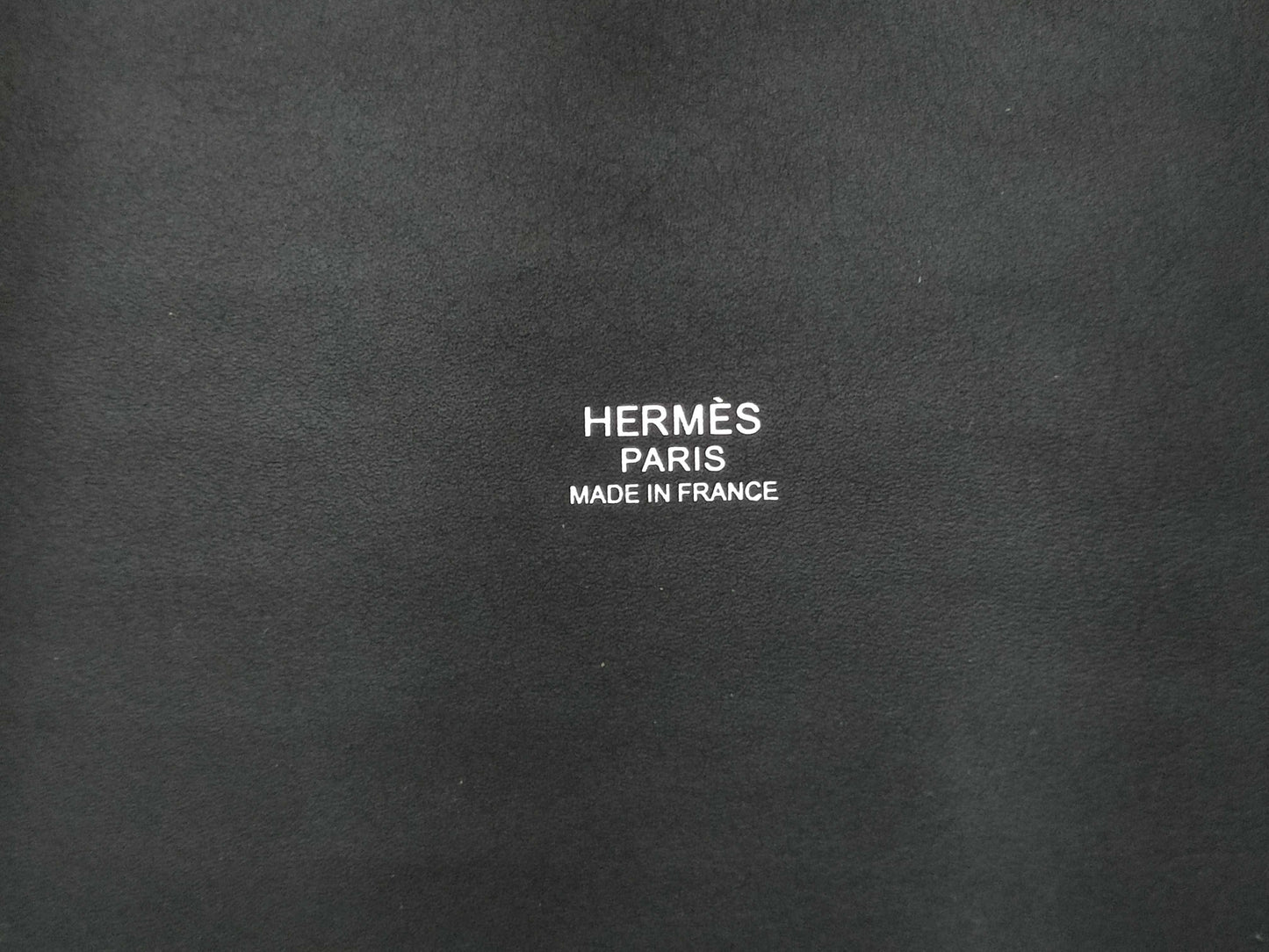 HERMES Picotan Rock PM Toile Ash x Swift Multicolor Black x Ecru x Fauve x Blue Zanzibar K Engraved Handbag