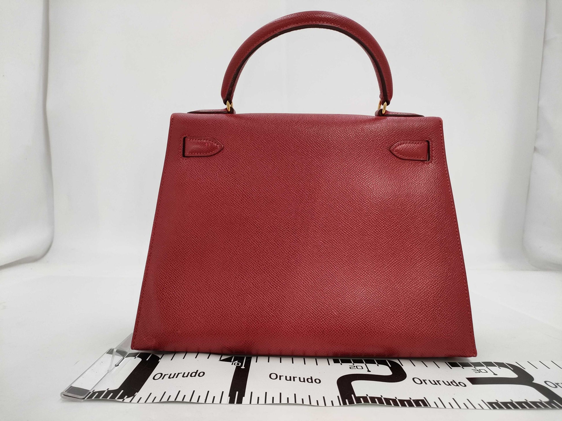 HERMES Kelly 28 Serie Rouge Gold Hardware 〇W Handbag