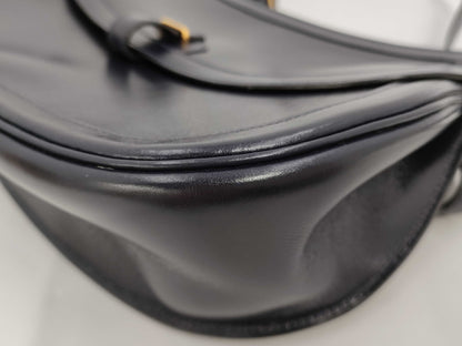 HERMES Baldo Golf Box Calf Navy Gold Fittings 〇B Shoulder Bag Shoulder Bag