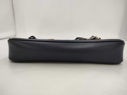 CHANEL Matasse Caviar Skin Chain Tote Bag Navy Gold Fittings 2nd Series Tote Bag