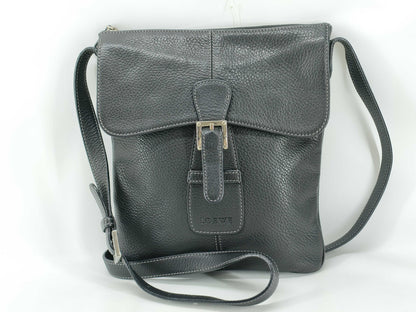 LOEWE Shoulder Bag with Front Logo, Black