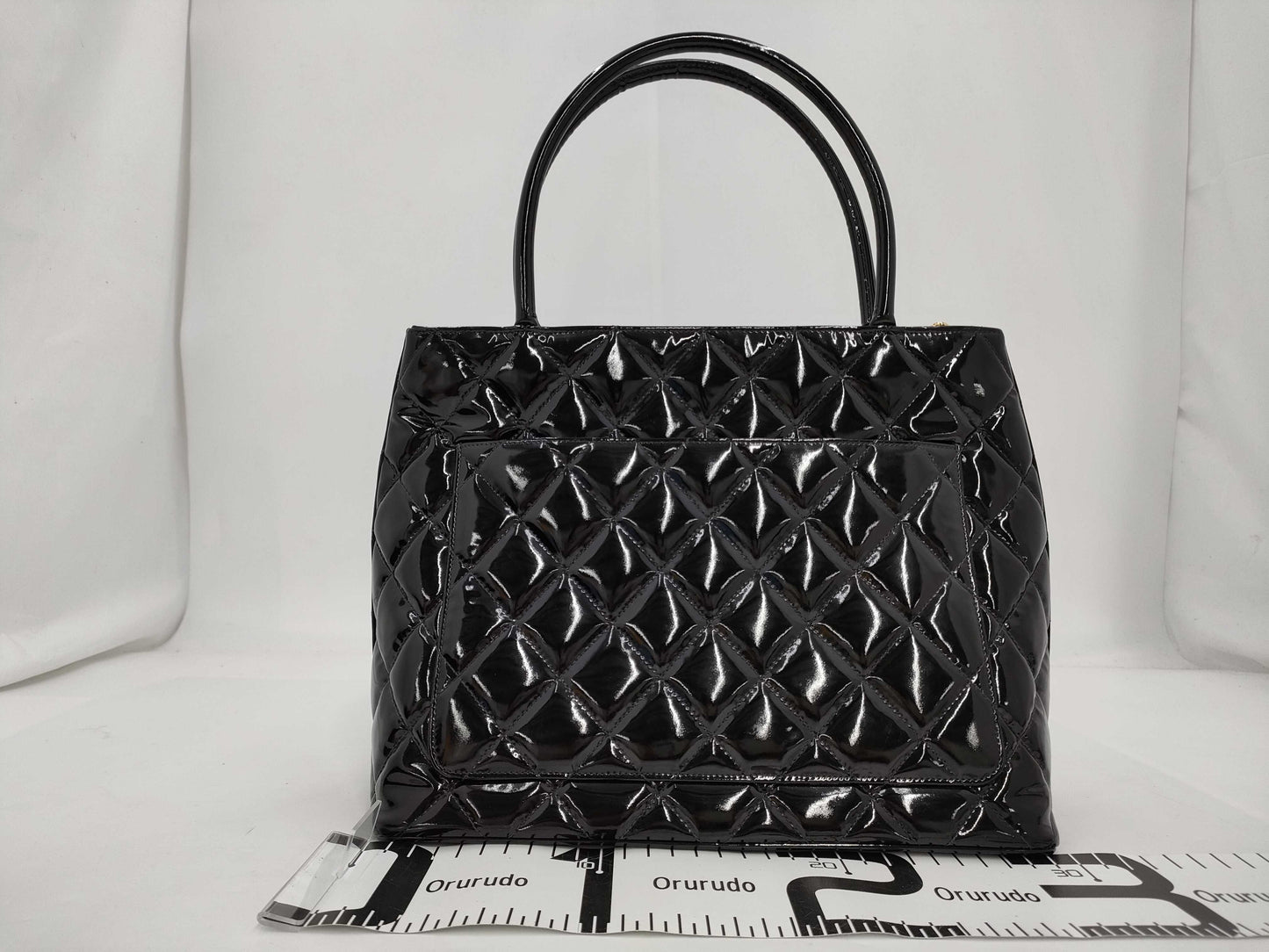 CHANEL Reprint Tote Patent Black 7th Series Tote Bag