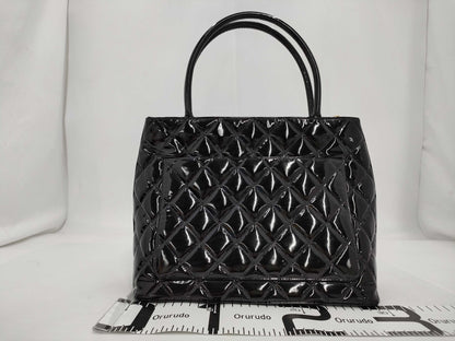 CHANEL Reprint Tote Patent Black 7th Series Tote Bag