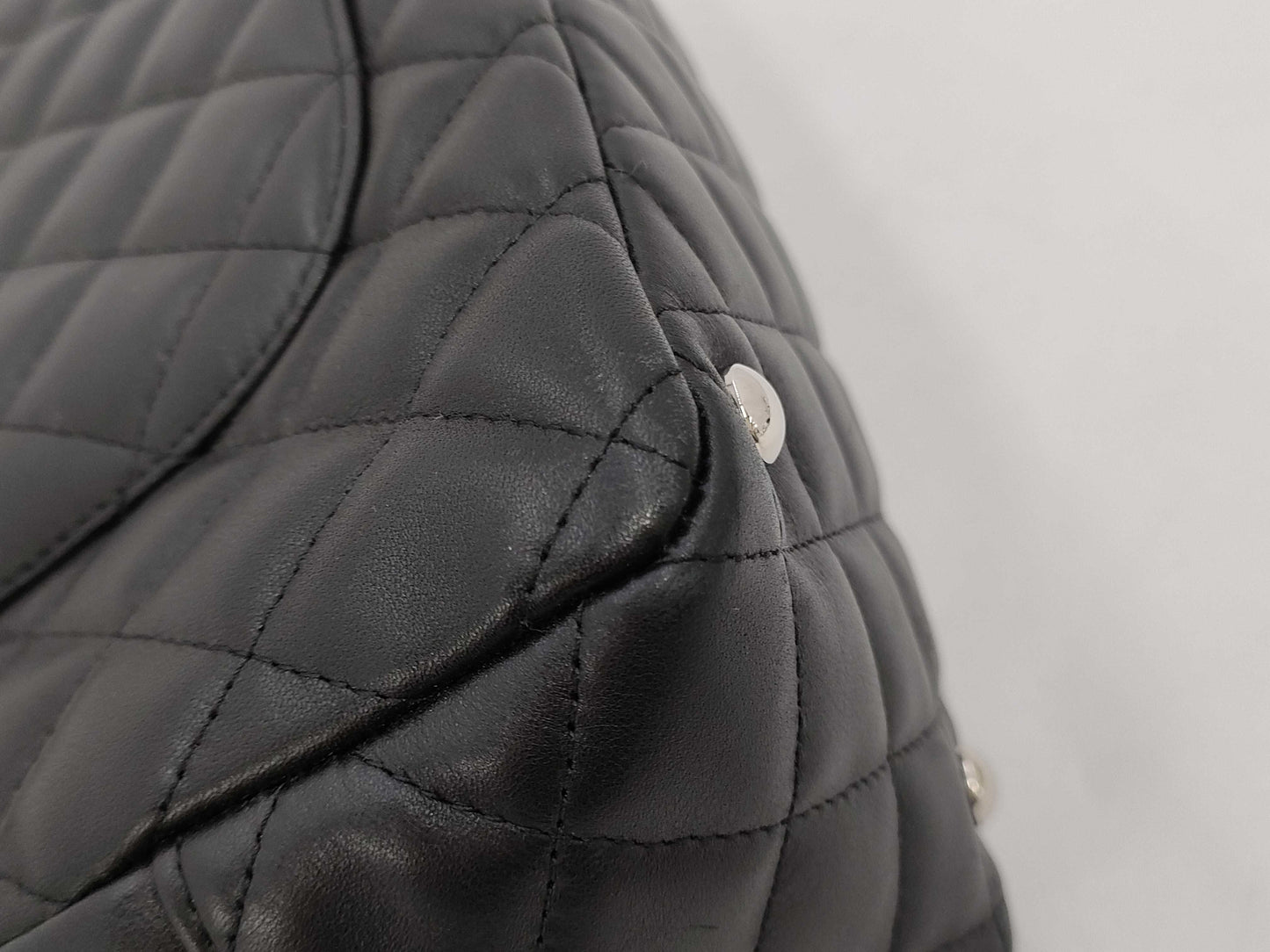 CHANEL Cambon Line Bowling Bag Black x White 10th Series Tote Bag