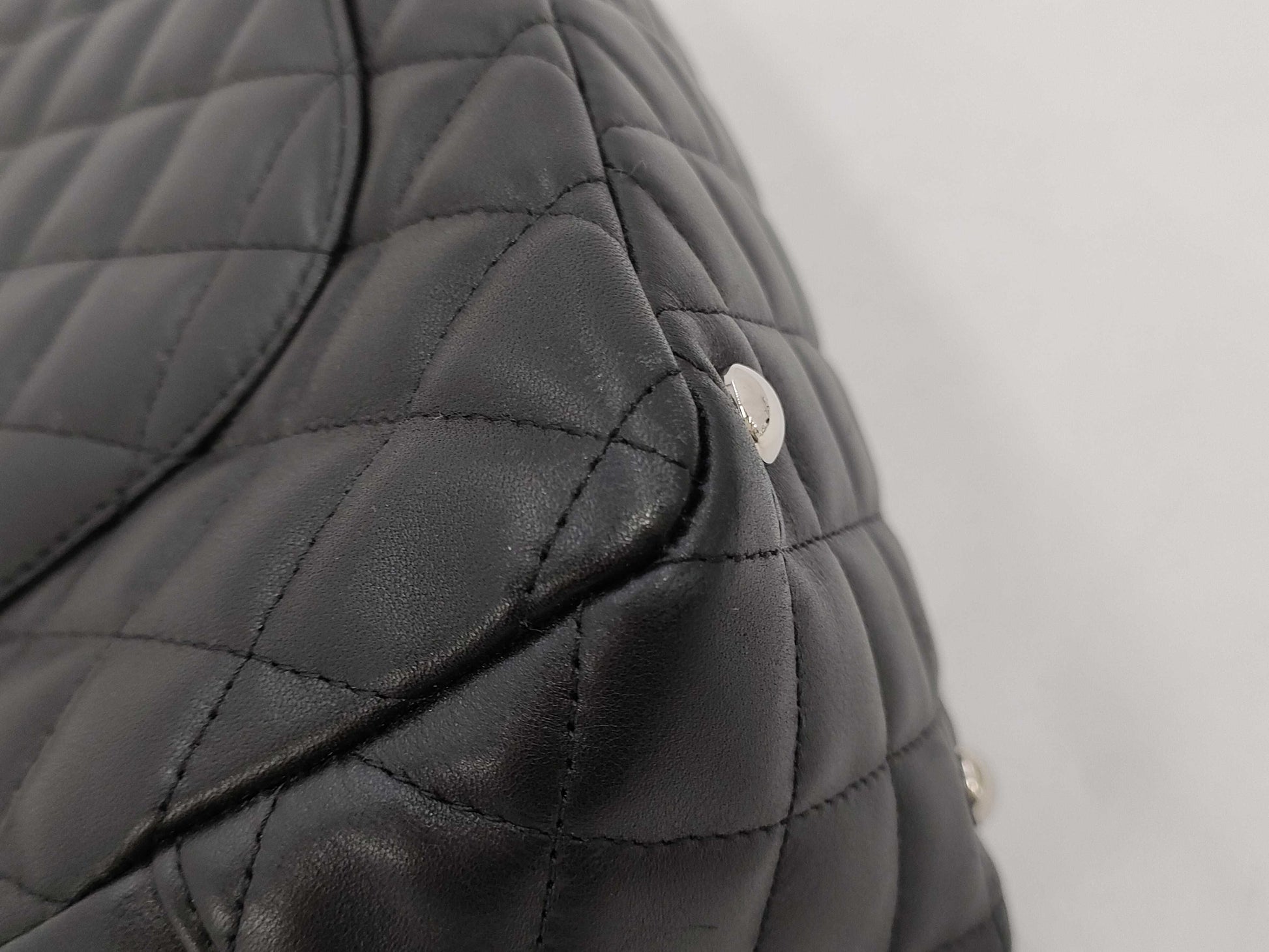 CHANEL Cambon Line Bowling Bag Black x White 10th Series Tote Bag