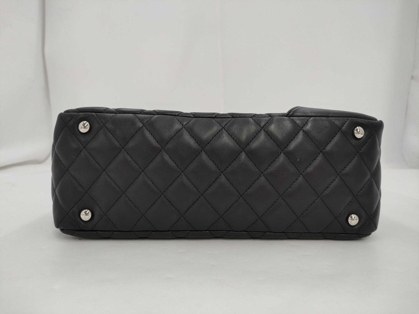 CHANEL Cambon Line Bowling Bag Black x White 10th Series Tote Bag