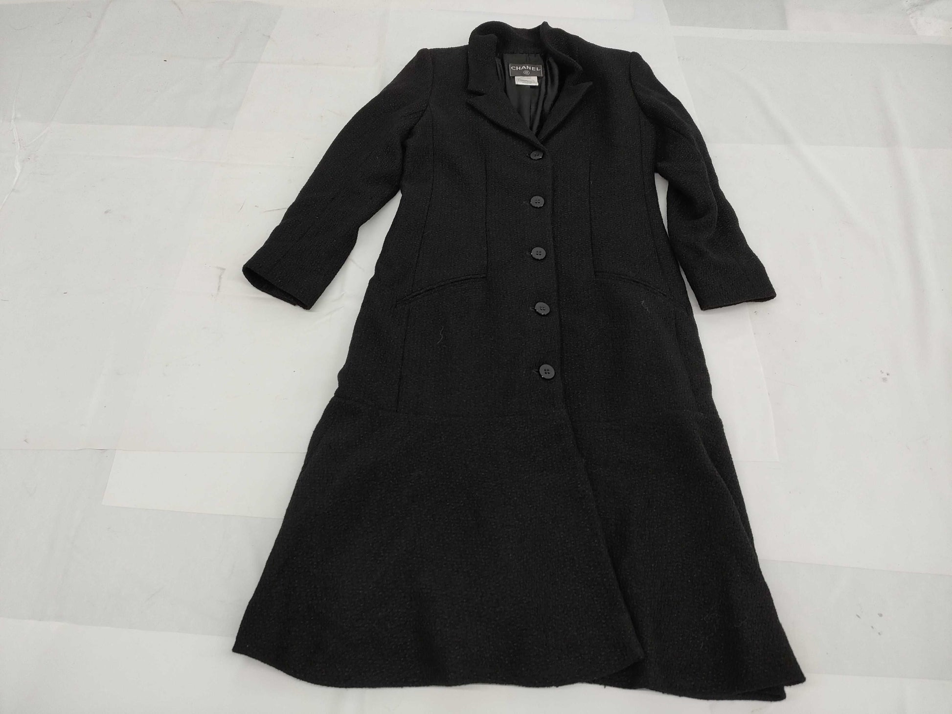 CHANEL 01A Lame Tweed Coat Coat