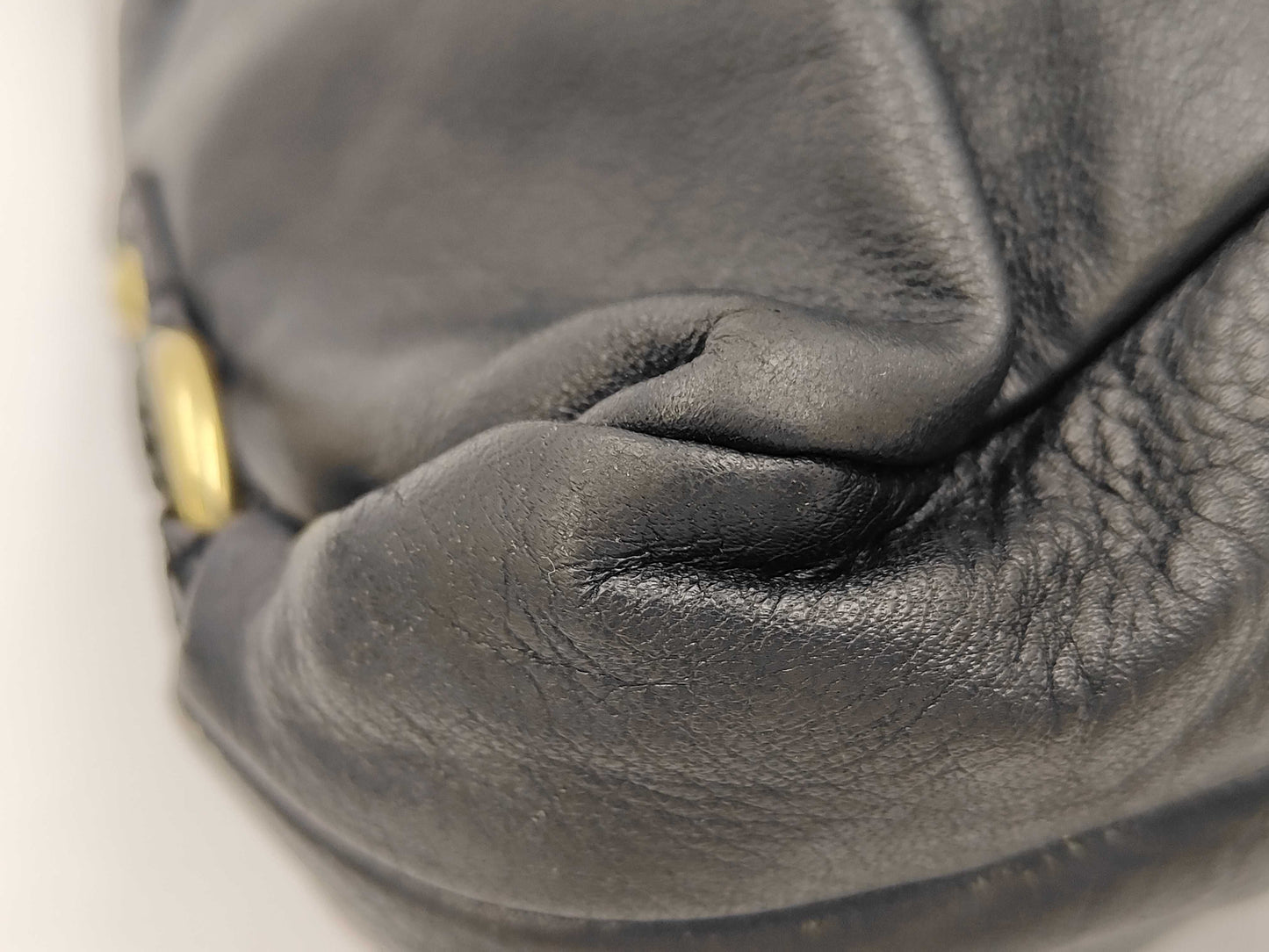 COACH Leather 2-Way Black Boston Bag