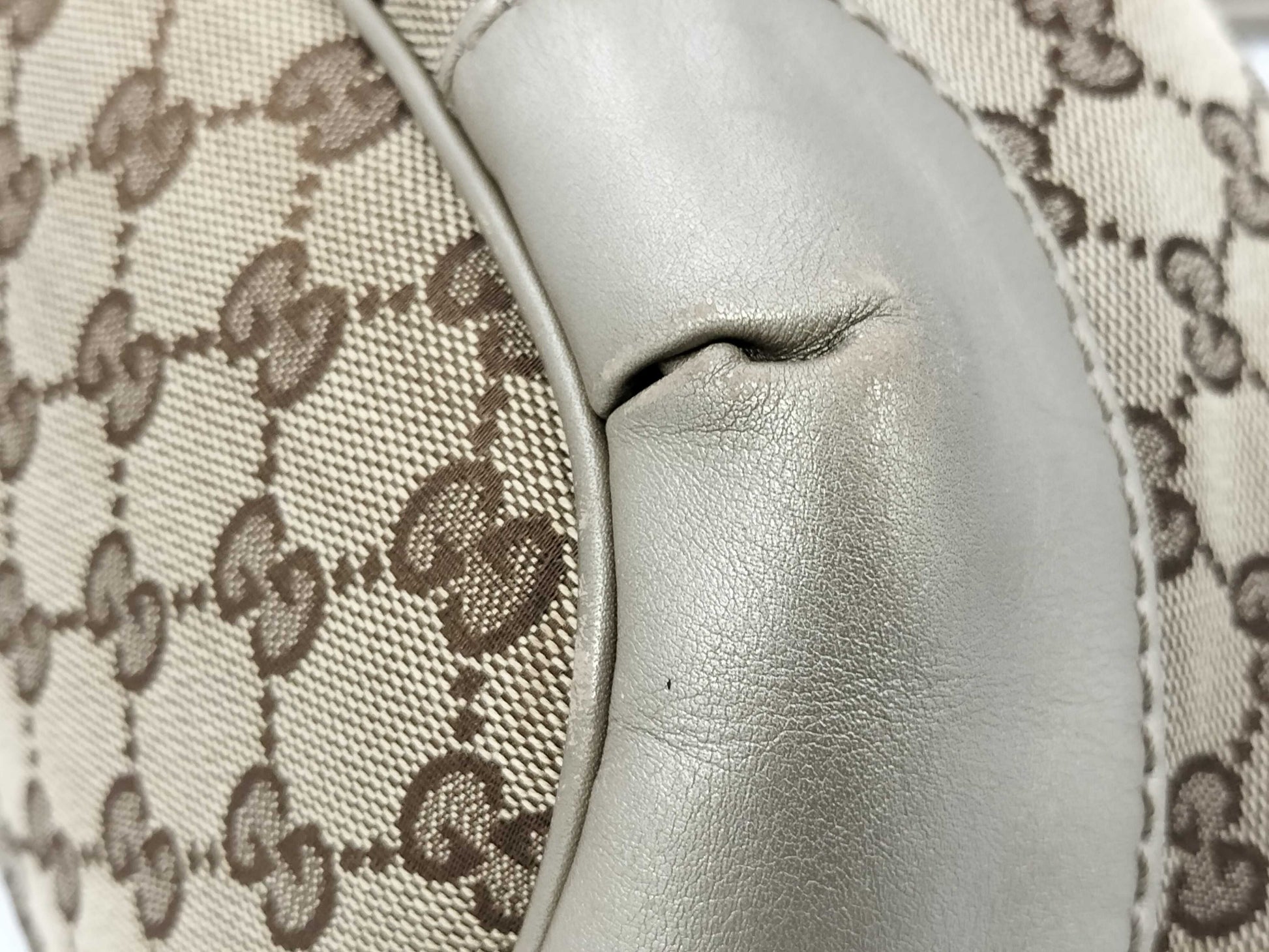 GUCCI GG Canvas Soukie 2WAY Handbag