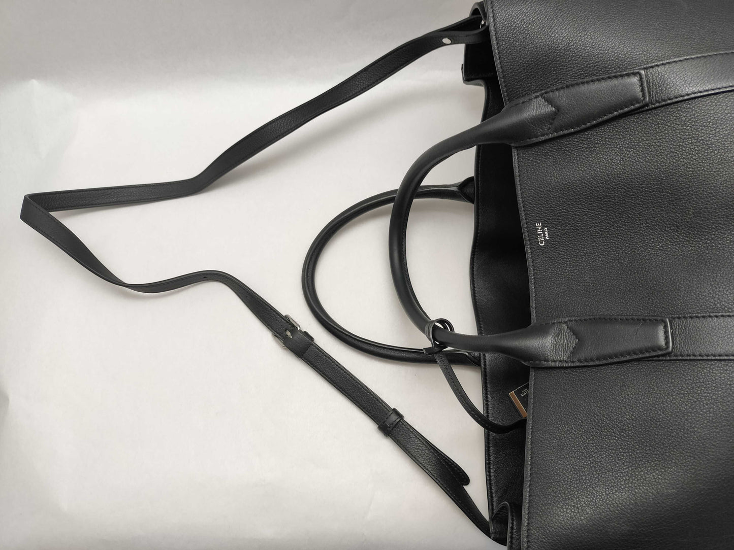 CELINE Men's MD CABAS Tote Bag in Black 